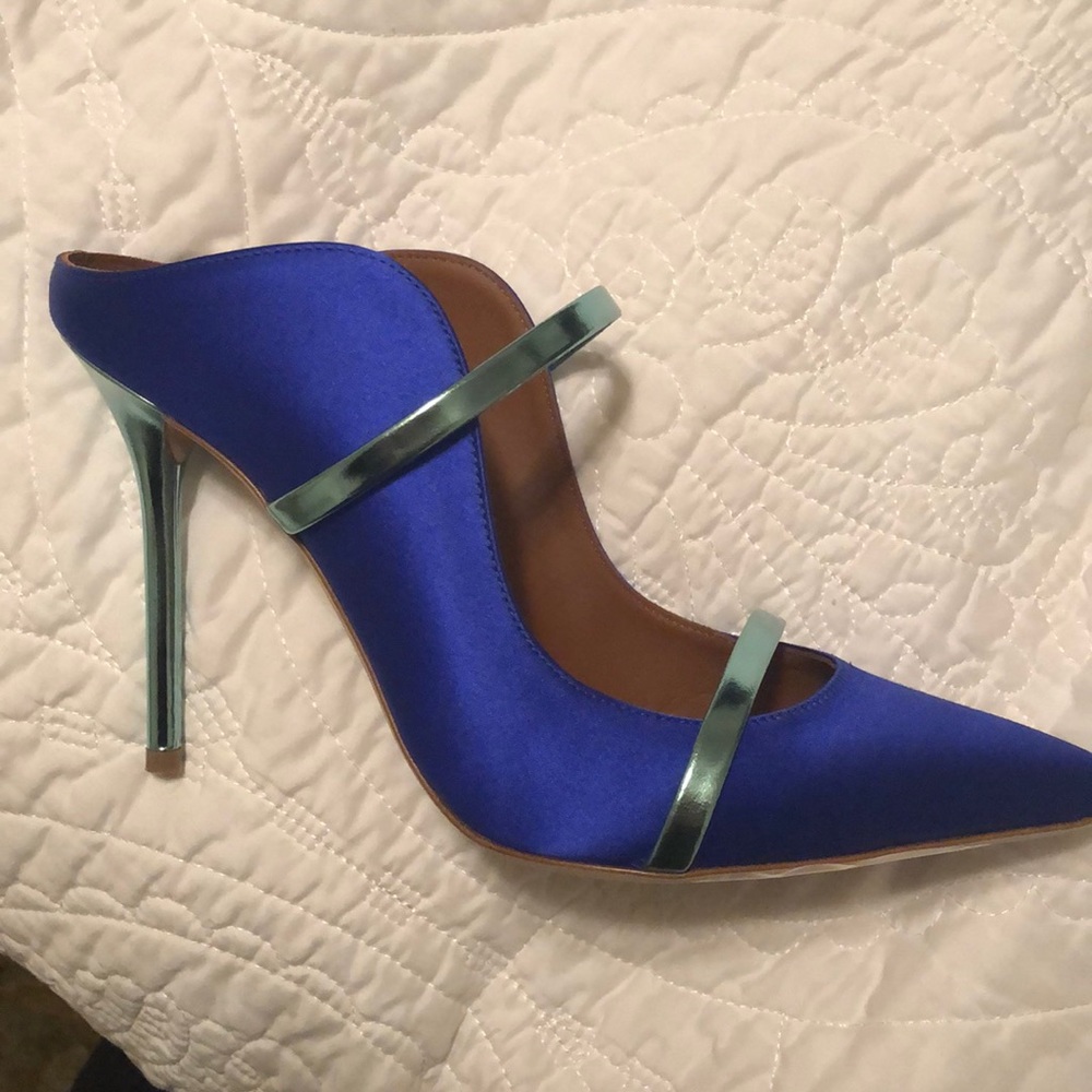 Malone Souliers satin electric blue mule size 39 - Picture 5 of 7